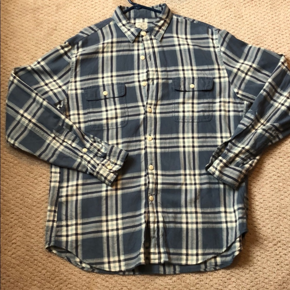 Jcrew Flannel Button-Down, Large - image 1
